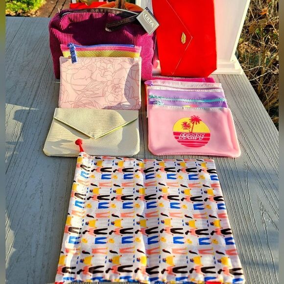 Makeup bag bundle 10 new zip & drawstring bags ipsy & ulta - Picture 5 of 14